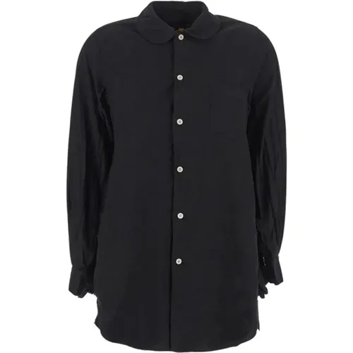 Schwarzes Shirt mit Gesammelten Paneelen - Comme des Garçons - Modalova