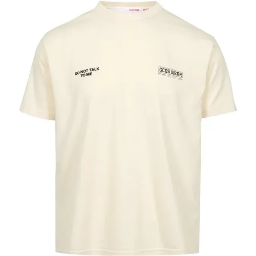 Weiße Baumwoll-T-Shirt mit Do Not Talk To Me Muster - Gcds - Modalova