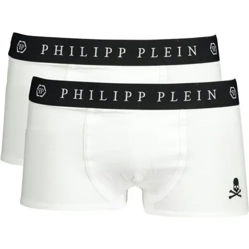 Elastische Boxershorts Schwarz Logo Marke , Herren, Größe: L - Philipp Plein - Modalova