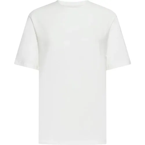 Weiße Baumwoll-Crew-Neck-T-Shirt , Damen, Größe: M - Jil Sander - Modalova