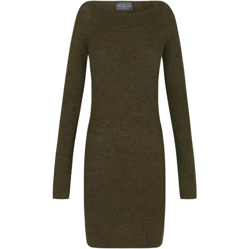 Alpaka Merino Bootausschnitt Kleid , Damen, Größe: XL - Cortana - Modalova