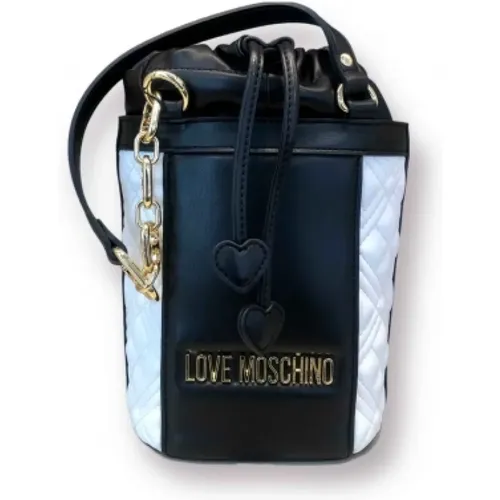 Quilted Bicolor Offwhite/ Bag , female, Sizes: ONE SIZE - Love Moschino - Modalova