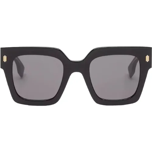 Quadratische Schwarze Acetat Damen Sonnenbrille,Quadratische Acetat-Sonnenbrille - Fendi - Modalova