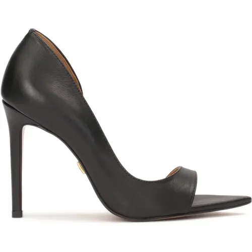 Schwarze Peep-Toe-Pumps mit spitzer Nase , Damen, Größe: 37 EU - Kazar - Modalova