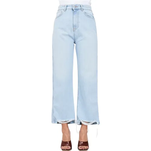 Cropped Jeans , Damen, Größe: XS - ViCOLO - Modalova