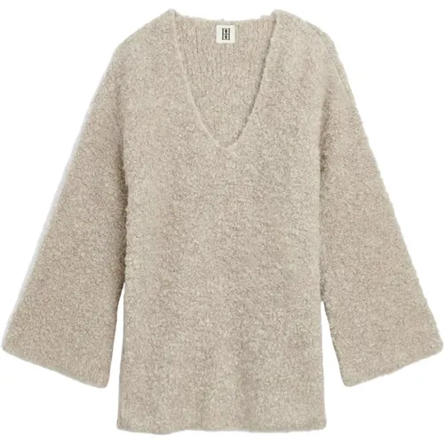 Wide-Sleeve Alpaca Wool-Blend Sweater - By Malene Birger - Modalova