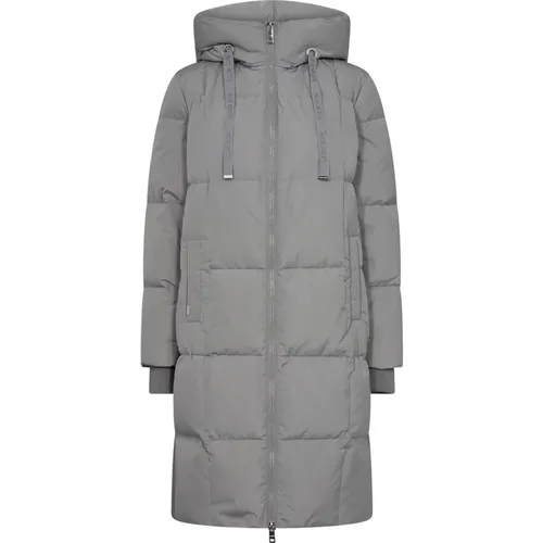 Langer Daunenmantel Jacke Sharkskin , Damen, Größe: L - MOS MOSH - Modalova