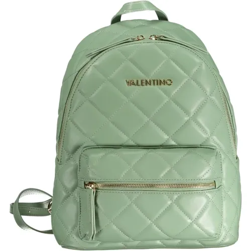 Grüner Rucksack mit Reißverschluss und Kontrastdetails - Valentino by Mario Valentino - Modalova