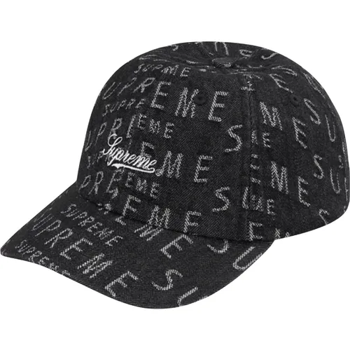 Jacquard Logos Denim Cap , unisex, Sizes: ONE SIZE - Supreme - Modalova