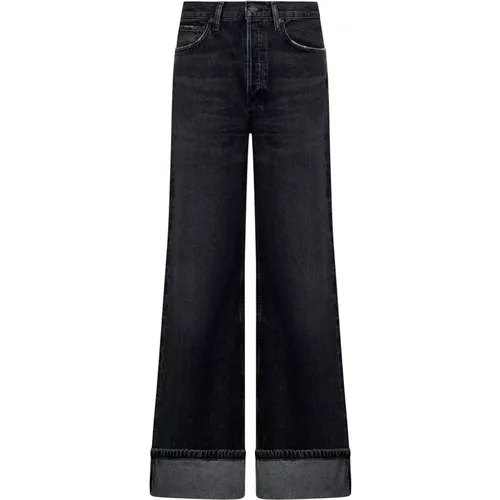 Stylische Denim Jeans,Graue Damen Jeans - Agolde - Modalova