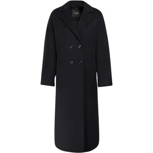 Moderner, eleganter langer Mantel,Ravenna-Le Doppelreihiger langer Mantel,Einreihiger Mantel - Moorer - Modalova