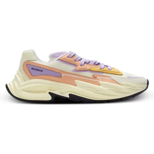 Sneakers Run-Row aus Leder und Nylon , Damen, Größe: 36 EU - Balmain - Modalova