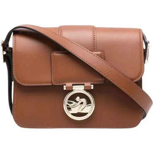 Brandy Leather Shoulder Bag with Logo , female, Sizes: ONE SIZE - Longchamp - Modalova