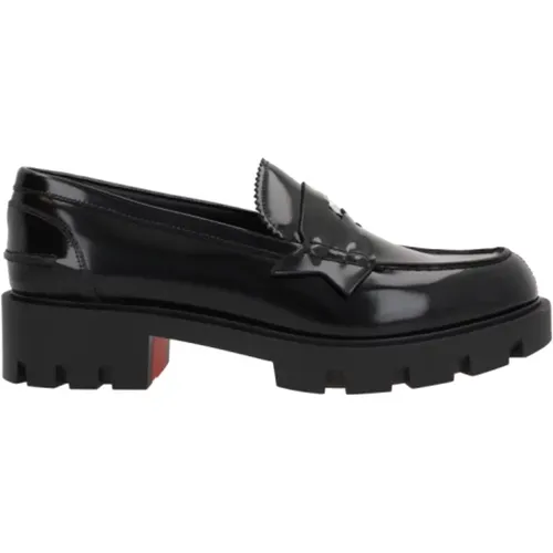 Schwarze flache Schuhe aus Italien - Christian Louboutin - Modalova