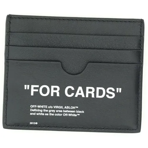 White Quote Card Case , male, Sizes: ONE SIZE - Off White - Modalova