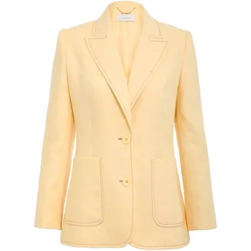 Linen Tailored Blazer , female, Sizes: L, XL, M - Zimmermann - Modalova