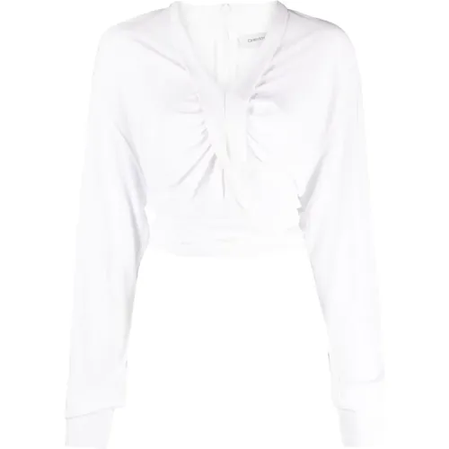Weiße Bluse mit Stil Top WHT , Damen, Größe: 3XS - Christopher Esber - Modalova