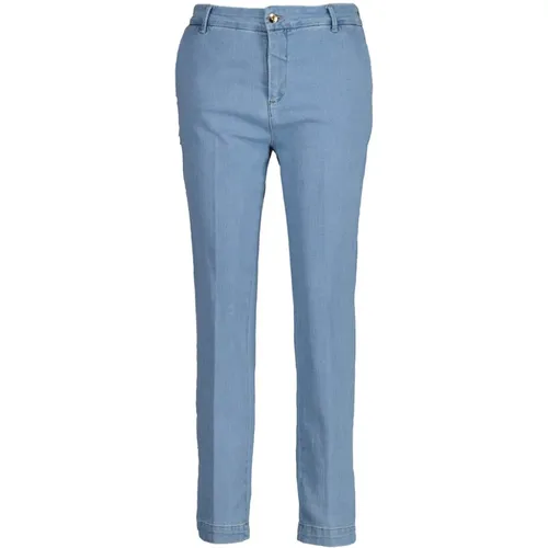 Hellblaue Cropped Jeans - Damen , Damen, Größe: S - RINASCIMENTO - Modalova