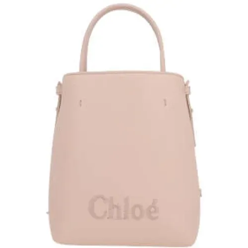 Light Smooth Leather Handbag , female, Sizes: ONE SIZE - Chloé - Modalova
