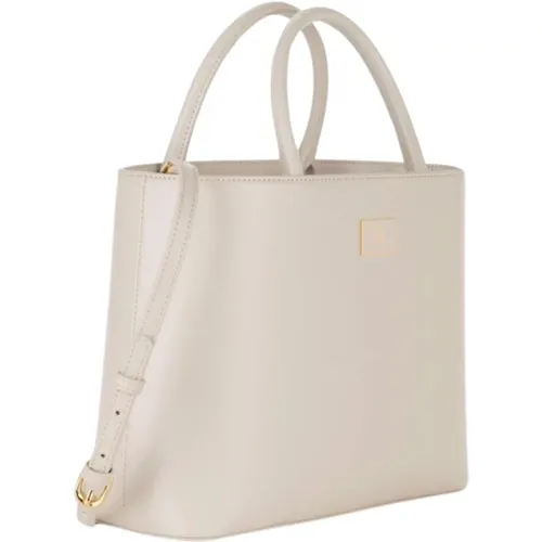 Mittelgroße Shopper-Handtasche mit abnehmbarem Riemen , Damen, Größe: ONE Size - Elisabetta Franchi - Modalova