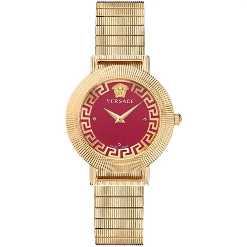 Greca Stainless Steel Bracelet Watch , female, Sizes: ONE SIZE - Versace - Modalova