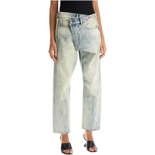 Asymmetrische Denim Jeans für moderne Frauen , Damen, Größe: W25 - R13 - Modalova