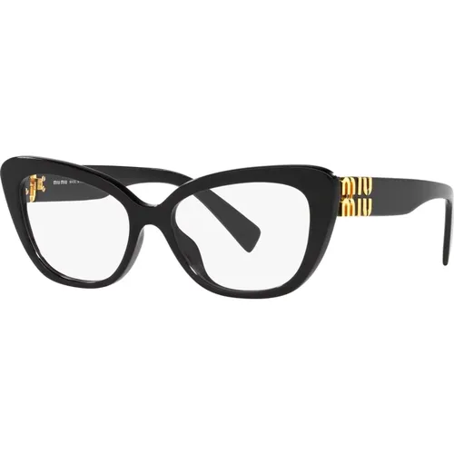 Schwarze Brillengestelle , unisex, Größe: 53 MM - Miu Miu - Modalova