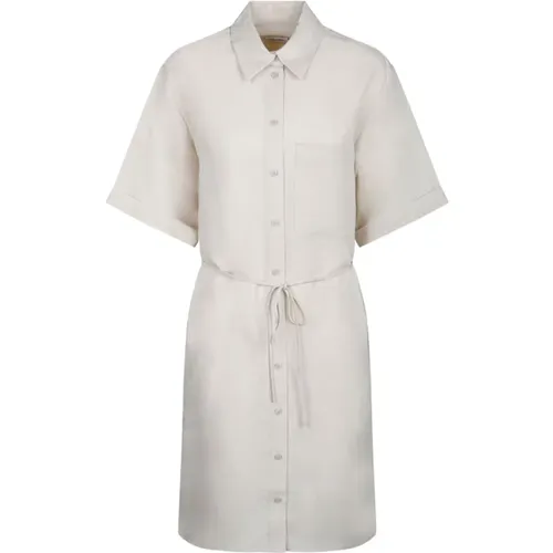 Relaxed Linen Blend Shirt Dress , female, Sizes: M, S - Calvin Klein - Modalova