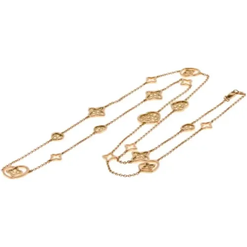 Pre-owned Gold necklaces , female, Sizes: ONE SIZE - Louis Vuitton Vintage - Modalova