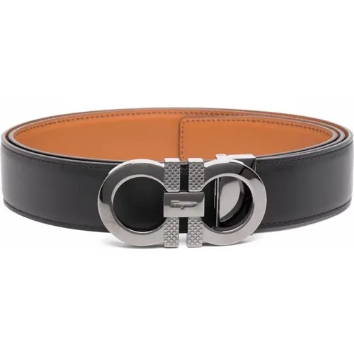 Reversible Gancini Belt , male, Sizes: 100 CM - Salvatore Ferragamo - Modalova