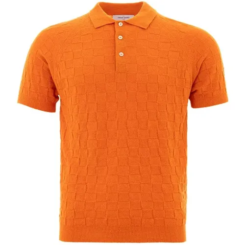 Stilvolles Orangefarbenes Baumwoll-Poloshirt - Gran Sasso - Modalova