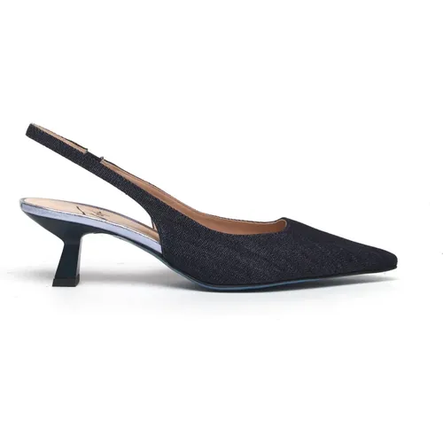 Denim Slingback Arabel Shoes , female, Sizes: 2 UK, 4 1/2 UK, 5 1/2 UK, 6 UK - Roberto Festa - Modalova