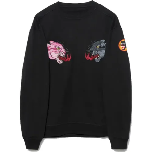 Dualität Panther Crew Sweatshirt , Herren, Größe: S - Maharishi - Modalova