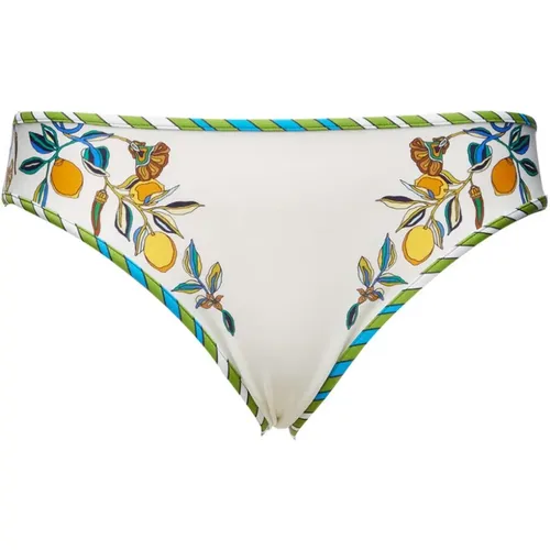 Naples-inspirierter Bikini Bottom,Liberty Print Bikinihose,Grenadilla Frucht und Blumen Bikini Unterteil,Brasilianischer Bikini Brief,Brasilianische S - La DoubleJ - Modalova