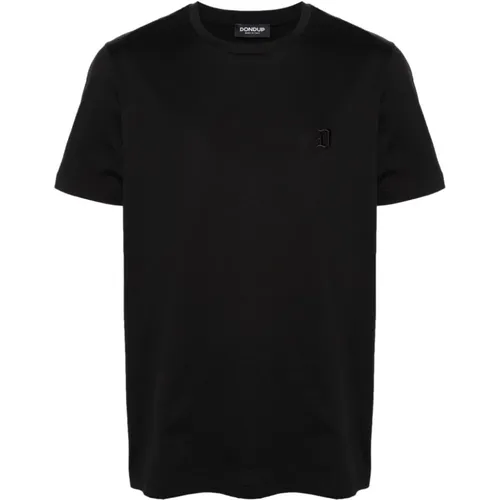 Schwarze T-Shirts und Polos mit gesticktem Logo - Dondup - Modalova