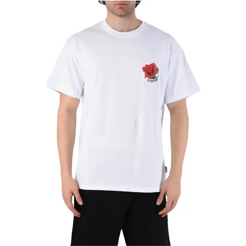 Classic T-shirt with Front and Back Print , male, Sizes: S, XL, M, L - Propaganda - Modalova