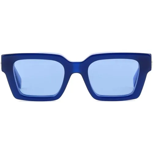 Square Frame Sunglasses Virgil Model , unisex, Sizes: 50 MM - Off White - Modalova