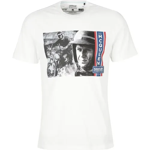 Steve McQueen Collaboration Harris Graphic T-Shirt , male, Sizes: L, XL - Barbour - Modalova