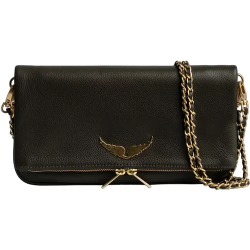 Militärgrüne Leder Rock Pochette - Zadig & Voltaire - Modalova