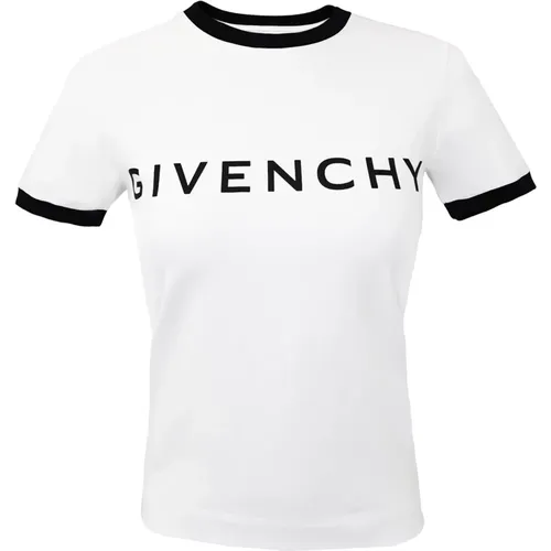 T-Shirt Weiss/Schwarz , Damen, Größe: M - Givenchy - Modalova