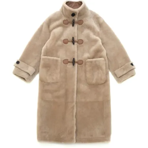 Fufu Shearling Coat , female, Sizes: L, M - Just Things we Like - Modalova