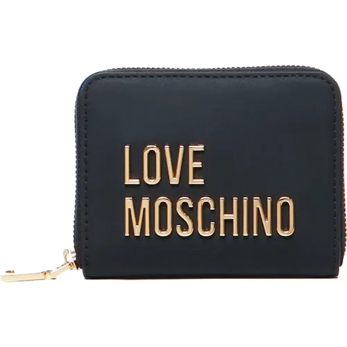 Ecoleather Wallet with Zip Closure , female, Sizes: ONE SIZE - Love Moschino - Modalova