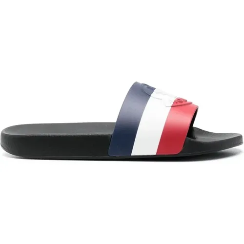 Blue Basile Slides Sandals , male, Sizes: 6 UK - Moncler - Modalova