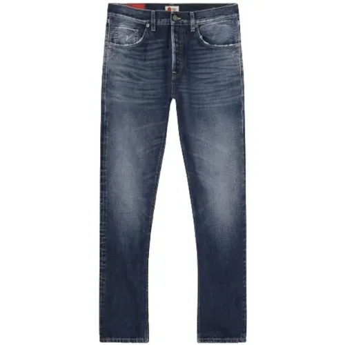 Icon Regular-Fit Selvedge Jeans , male, Sizes: W35 - Dondup - Modalova