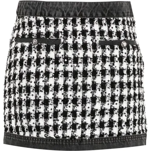 Rhinestone Grey Skirt , female, Sizes: W26, W28, W27 - Liu Jo - Modalova