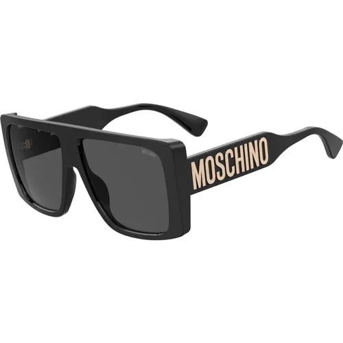 Dark Grey Sonnenbrillen , Damen, Größe: 59 MM - Moschino - Modalova