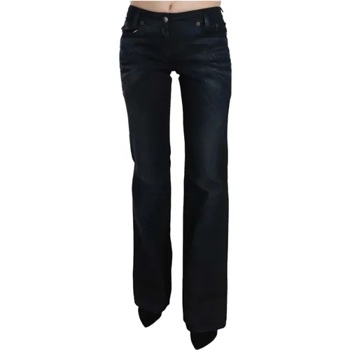 Blaue Straight Denim Jeans mit mittlerer Taille - Just Cavalli - Modalova