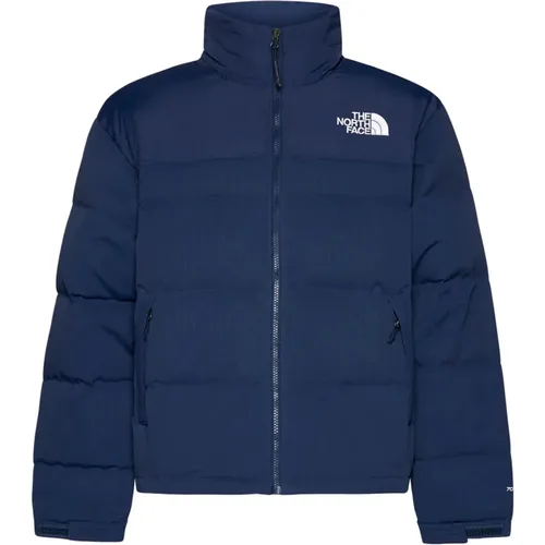 Navyblaue Gesteppte Daunenjacke , Herren, Größe: XL - The North Face - Modalova