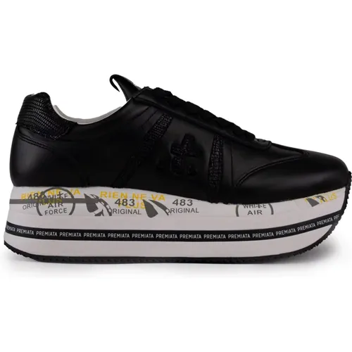 Schwarze Leder Damen Sneakers - Premiata - Modalova