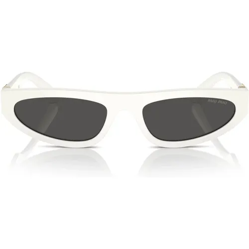 Modern Style Sunglasses with Frame and Dark Grey Lenses , female, Sizes: 56 MM - Miu Miu - Modalova